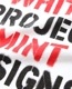 mintdesigns  ߥȥǥ󥺡WHITE PROJECT STENCIL PRINT T-SHIRT