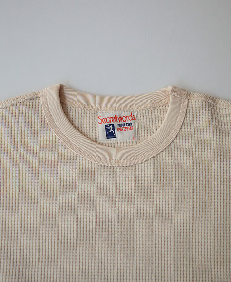 SECRET WORDS ��������å� ��� LONG SLEEVE WAFFLE THERMAL (IVORY)