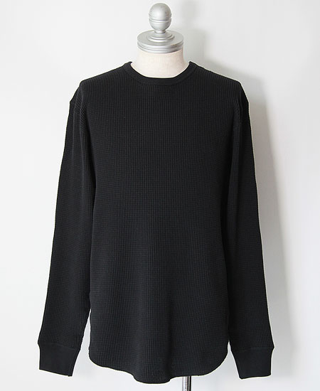 SECRET WORDS シークレット ワーズ LONG SLEEVE WAFFLE THERMAL (BLACK)