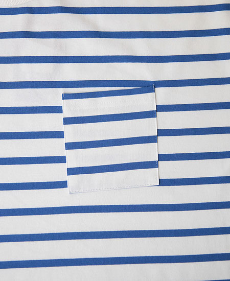 NANGA �ʥ� ECO HYBRID LOOSE FIT BORDER TEE (WHITE �� ROYAL)