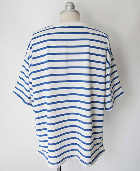 NANGA �ʥ� ECO HYBRID LOOSE FIT BORDER TEE (WHITE �� ROYAL)