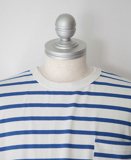 NANGA �ʥ� ECO HYBRID LOOSE FIT BORDER TEE (WHITE �� ROYAL)