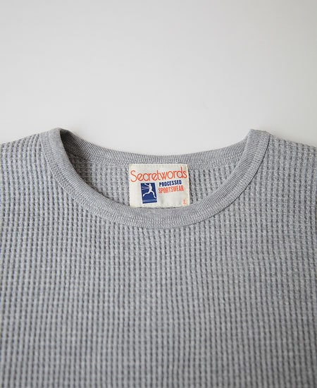SECRET WORDS ��������å� ��� LONG SLEEVE WAFFLE THERMAL (GRAY)