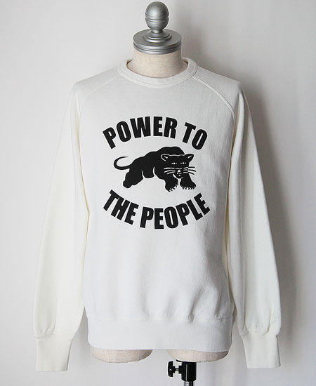 COLIMBO ������  LAGERFELD RAGLAN SWEAT " POWER TO THE PEOPLE " (MILKY WHITE)
