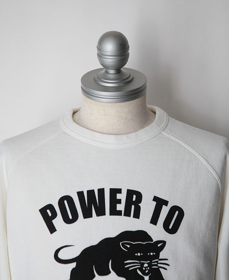 COLIMBO ������  LAGERFELD RAGLAN SWEAT " POWER TO THE PEOPLE " (MILKY WHITE)