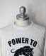 COLIMBO ������  LAGERFELD RAGLAN SWEAT " POWER TO THE PEOPLE " (MILKY WHITE)