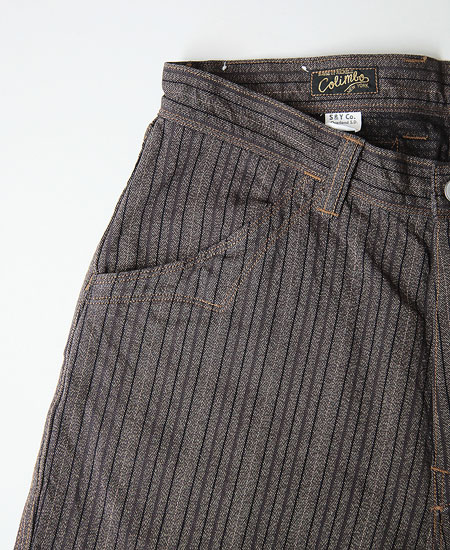 COLIMBO ������ CARBONDALE TROUSERS (BROWN STRIPE)