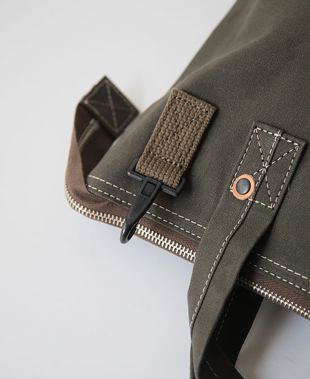 COLIMBO ������ TROOPER'S CANVAS TOTE - CUSTOM - (OLIVE)