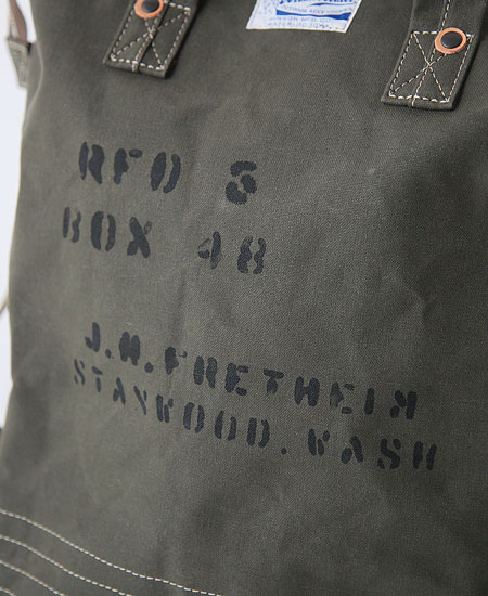 COLIMBO ������ TROOPER'S CANVAS TOTE - CUSTOM - (OLIVE)