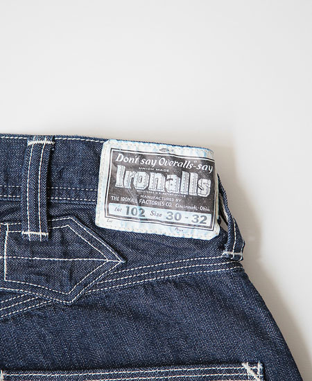 FREEWHEELERS �ե꡼�ۥ����顼�� THE IRONALL FACTORIES CO. Lot 102 DENIM OVERALLS (10oz INDIGO DENIM)