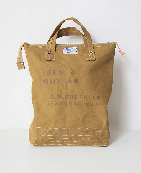 COLIMBO ������ TROOPER'S CANVAS TOTE - CUSTOM - (KHAKI)