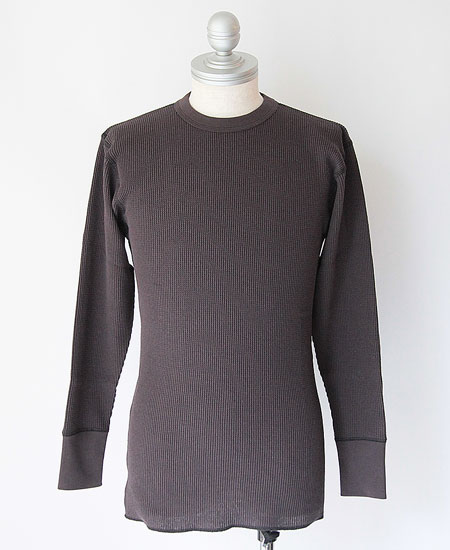FREEWHEELERS フリーホイーラーズ CREW NECK THERMAL LONG SLEEVE (BLACK)