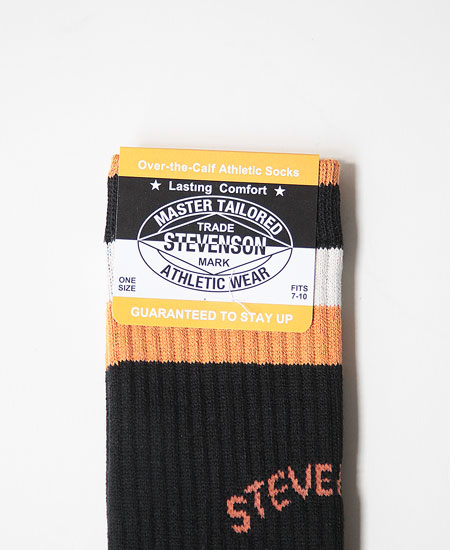 STEVENSON OVERALL CO. ƥ֥󥽥 С OVER THE CALF ATHLETIC SOCKS (BLACK)