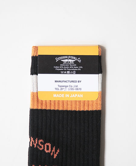 STEVENSON OVERALL CO. ƥ֥󥽥 С OVER THE CALF ATHLETIC SOCKS (BLACK)