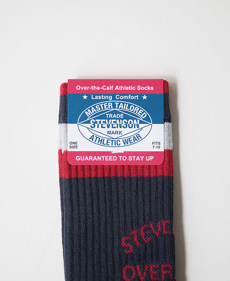 STEVENSON OVERALL CO. ���ƥ����֥󥽥� �����С������� OVER THE CALF ATHLETIC SOCKS (NAVY)