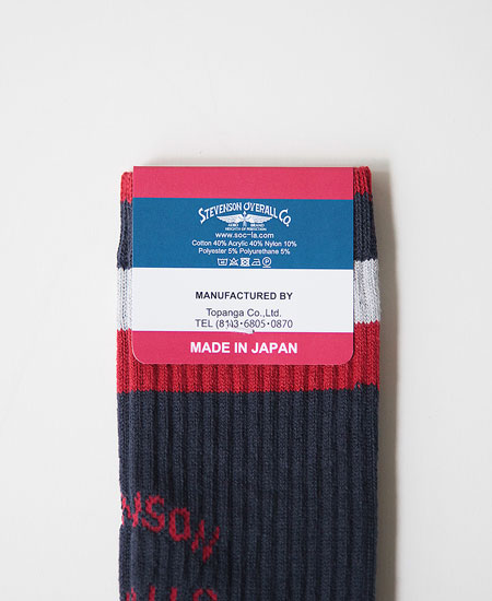 STEVENSON OVERALL CO. ���ƥ����֥󥽥� �����С������� OVER THE CALF ATHLETIC SOCKS (NAVY)