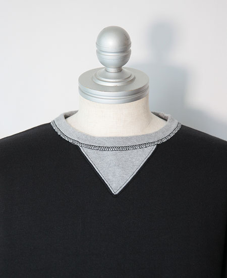 COLIMBO  KEYSTONE SWEAT SHIRT DUO-TONE (BLACK  GRAY)