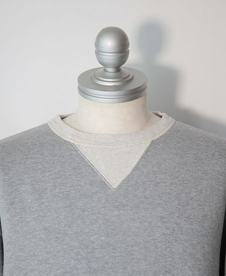 COLIMBO  KEYSTONE SWEAT SHIRT DUO-TONE (GRAY  OATMEAL)