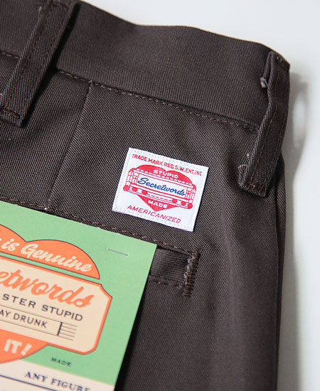 SECRET WORDS å  " Lot 810 WORK TROUSERS (BROWN)