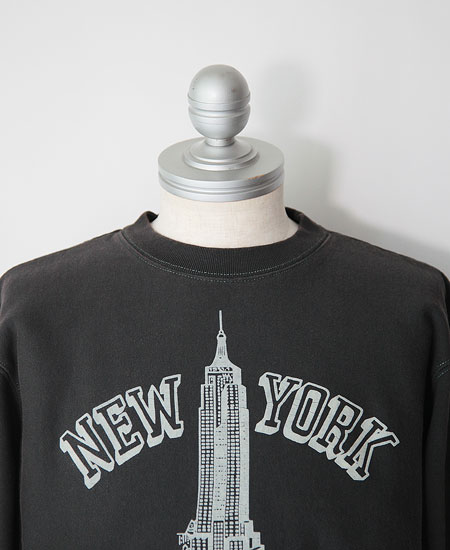 SECRET WORDS ��������å� ��� " NEW YORK " SECRET WEAVE SWEAT SHIRT  (FADE BLACK)