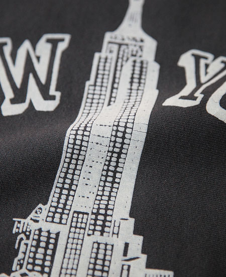 SECRET WORDS ��������å� ��� " NEW YORK " SECRET WEAVE SWEAT SHIRT  (FADE BLACK)