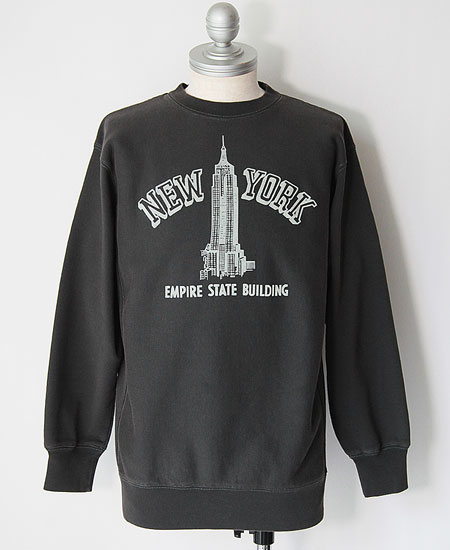 SECRET WORDS ��������å� ��� " NEW YORK " SECRET WEAVE SWEAT SHIRT  (FADE BLACK)