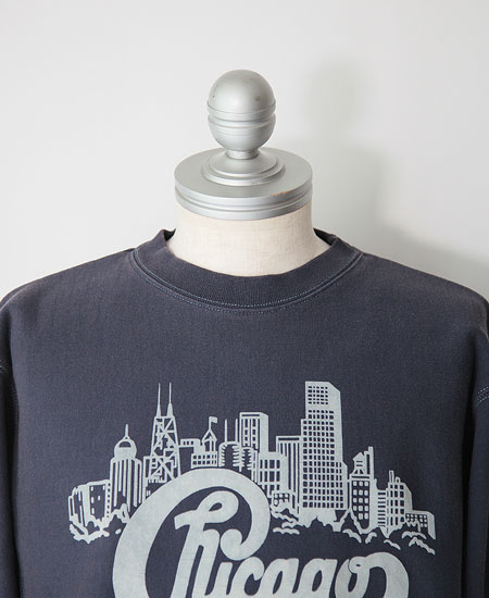 SECRET WORDS ��������å� ��� " CHICAGO " SECRET WEAVE SWEAT SHIRT  (EGGPLANT NAVY)