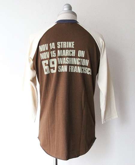 フリーホイーラーズ 1969反戦 S.O.S ラグランT 七分袖