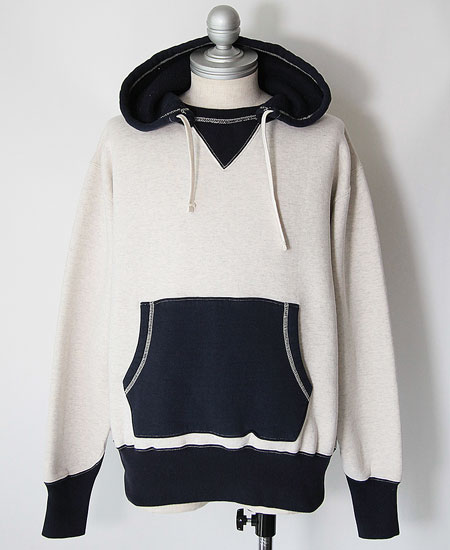 COLIMBO コリンボ BAZZARD'S ROOST SWEAT PARKA DUO-TONE (OATMEAL × NAVY)