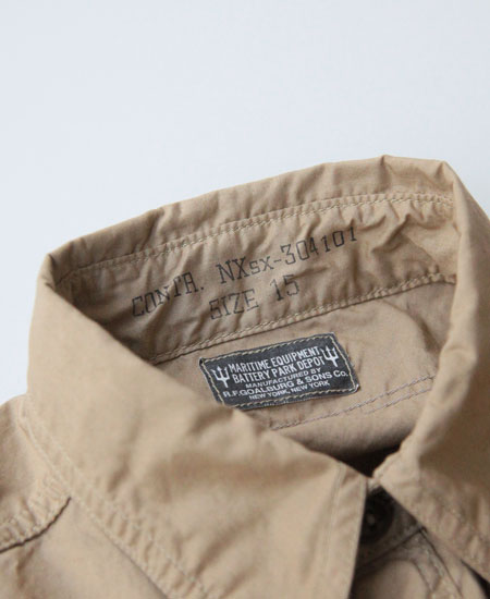 COLIMBO コリンボ 40S U.S.N UTILITY SHIRT TYPE N-3 CUSTOM (DESERT SAGE)