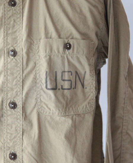 COLIMBO コリンボ 40S U.S.N UTILITY SHIRT TYPE N-3 CUSTOM (DESERT SAGE)