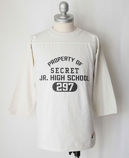 SECRET WORDS å  SECRET FOOTBALL T SHIRT " 4STEPS " (VANILLA)