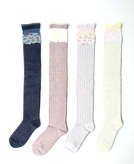 SALE】 mina perhonen ミナペルホネン merci メルシー ロングソックス