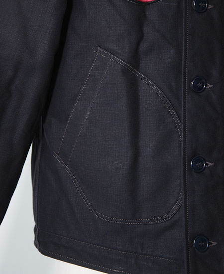 FREEWHEELERS �ե꡼�ۥ����顼�� " KNUCKLE BONES " ON " AAF 90thBG 400thBSQ " CIVILIAN DECK JACKET (DARK NAVY)