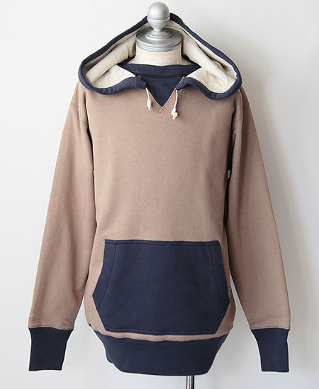 FREEWHEELERS �ե꡼�ۥ����顼�� AFTER HOOD SWEAT SHIRT " DOUBLE FACE " (MEDIUM GRAY �� OLD NAVY �� DRY CREAM)