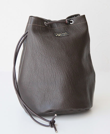 COLIMBO コリンボ LEATHER POUCH レザー巾着 (KHAKI BROWN)