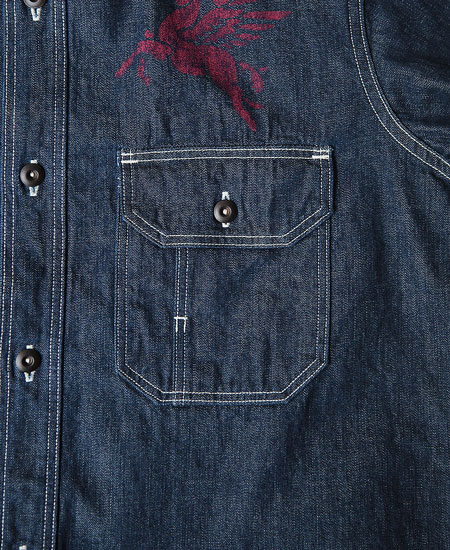 FREEWHEELERS �ե꡼�ۥ����顼�� " V8 ROADSTER " BIRNER MECHANIC SHIRT (8.5oz INDIGO DENIM)