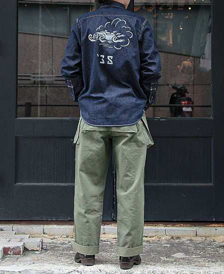 FREEWHEELERS �ե꡼�ۥ����顼�� " V8 ROADSTER " BIRNER MECHANIC SHIRT (8.5oz INDIGO DENIM)
