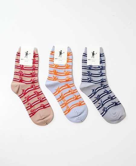 mintdesigns���ߥ�ȥǥ����� Ribbon Jacquard Socks