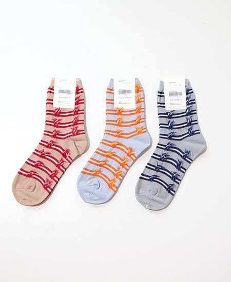 mintdesigns���ߥ�ȥǥ����� Ribbon Jacquard Socks