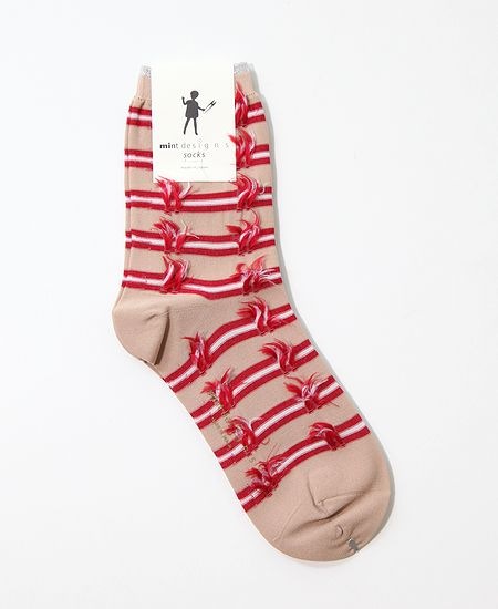 mintdesigns���ߥ�ȥǥ����� Ribbon Jacquard Socks
