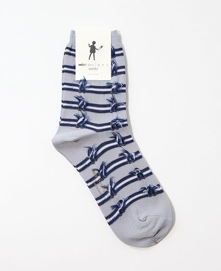 mintdesigns���ߥ�ȥǥ����� Ribbon Jacquard Socks