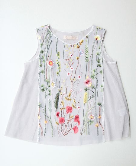 LE ZEPHYR ル・ゼフィール Bon Vieux Temps 刺繍チュールノースリーブ