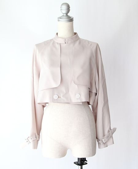 【美品】mint designs ショートトレンチ mintdesigns（ミントデザインズ）の「SHORT TRENCH / ショート