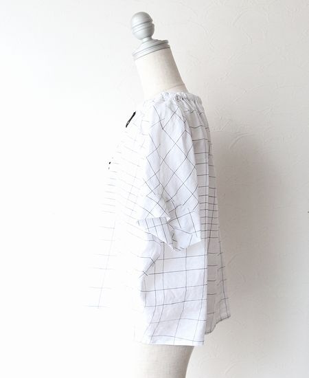 mina perhonen ミナペルホネン town check タウンチェック ブラウス