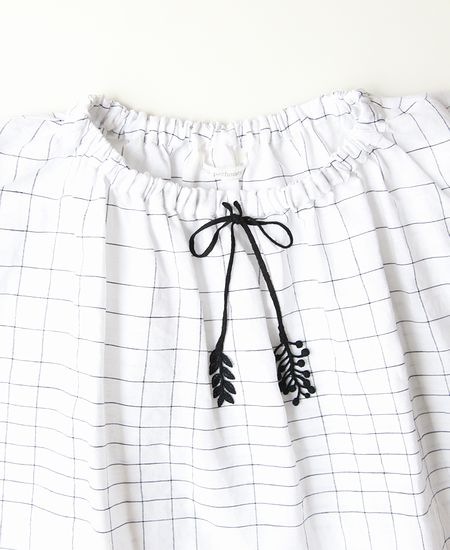 mina perhonen ミナペルホネン town check タウンチェック ブラウス