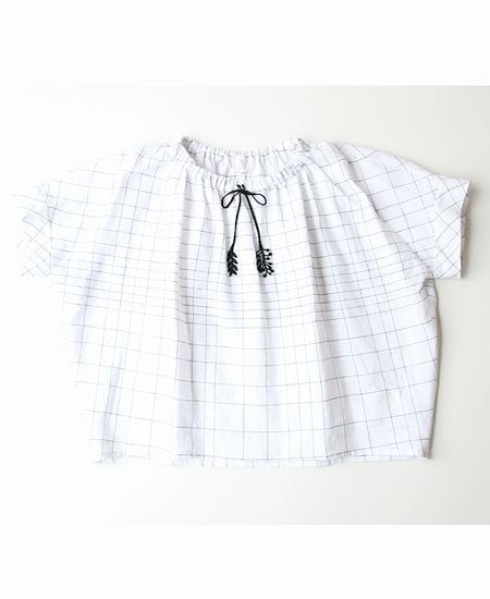 mina perhonen ミナペルホネン town check タウンチェック ブラウス