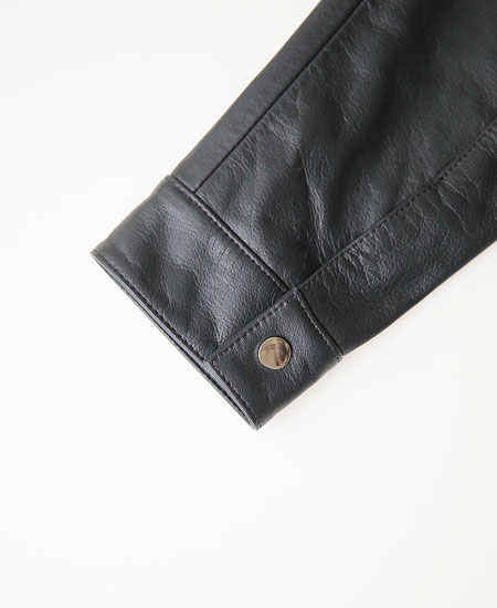TIMESMARKET ORIGINAL LEATHER RIDERS JACKET (NAVY)