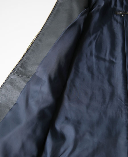 TIMESMARKET ORIGINAL LEATHER RIDERS JACKET (NAVY)