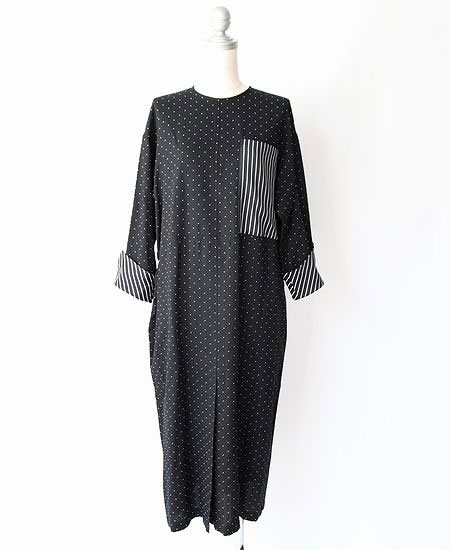 mint designs ミントデザインズ 総柄ワンピース　日本製 N1153 mintdesigns ミントデザインズ PIN DOT DRESS